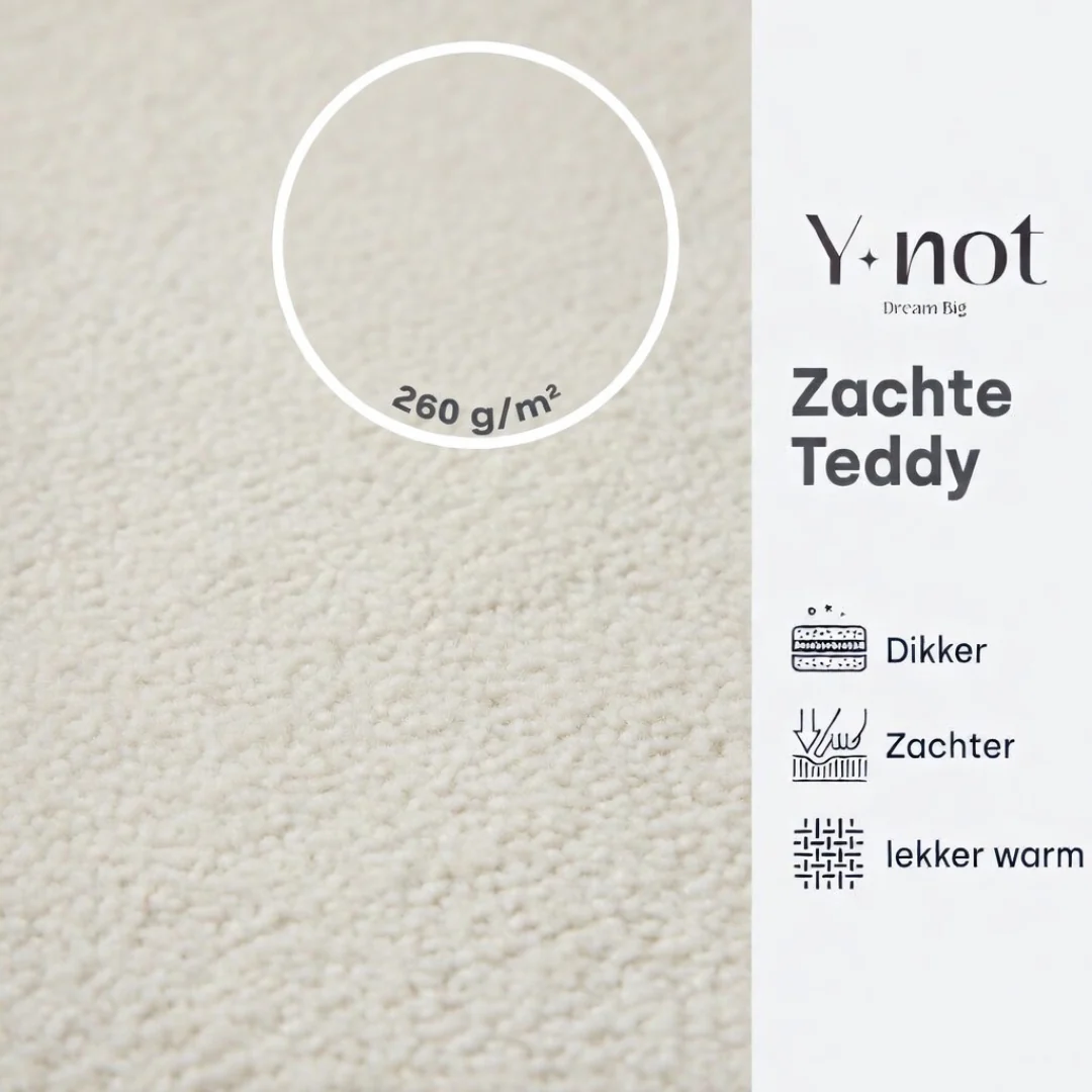 Matras Hoeslaken Teddy - Cappuccino White - Image 6