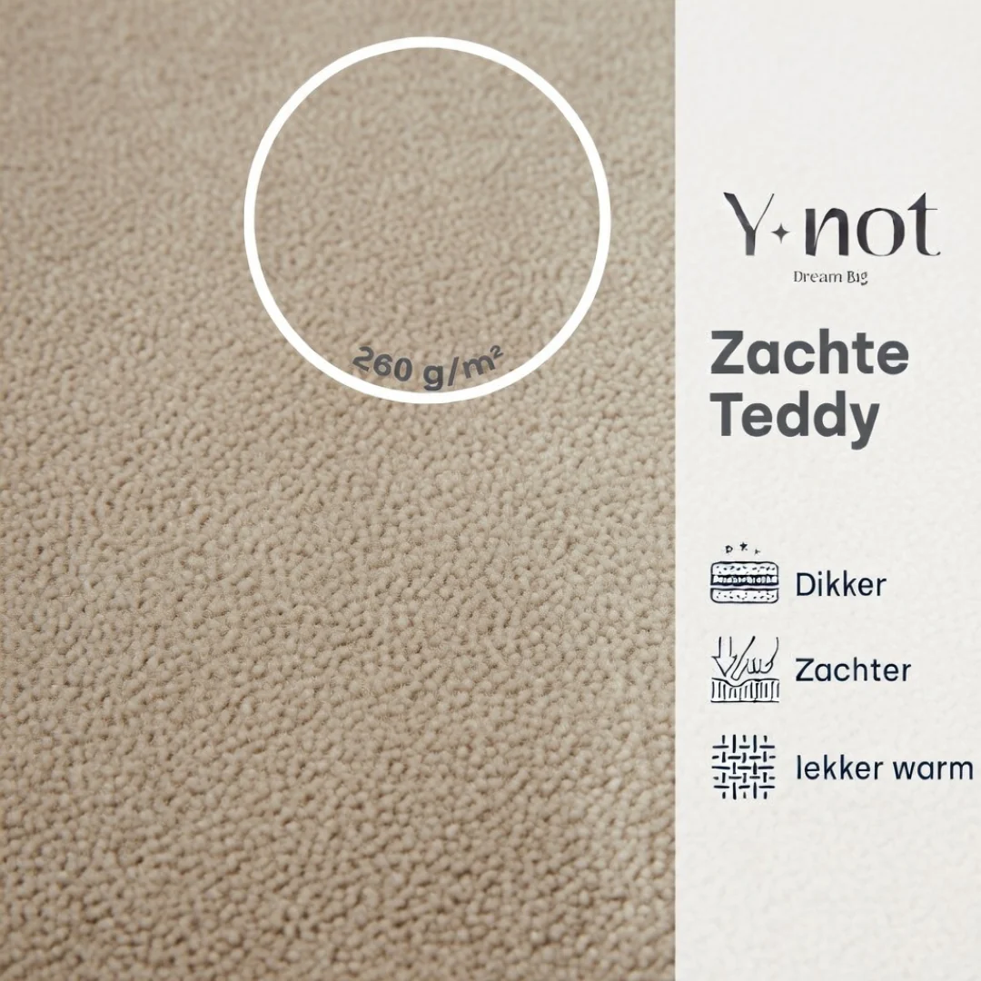 Matras Hoeslaken Teddy - Iced Coffee Taupe - Image 4