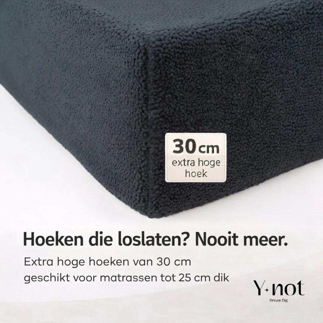 Matras Hoeslaken Teddy -  Jet Black - Image 3