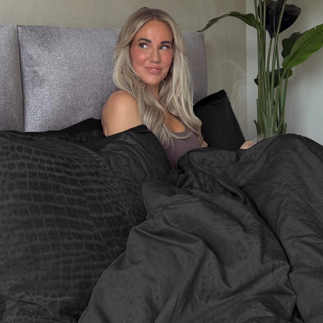 Matras Hoeslaken Velvet Snake Skin - Jet Black - Image 12