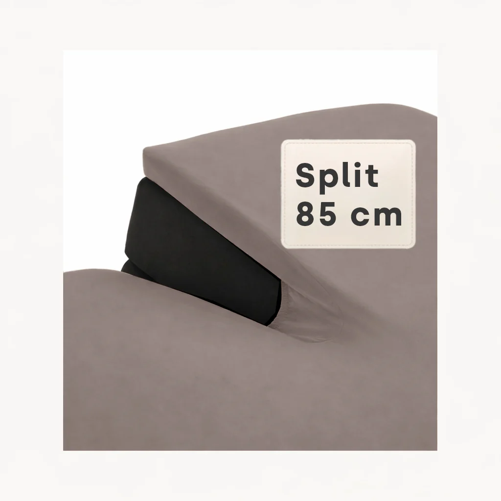 Splittopper Hoeslaken Premium Dubbel Jersey Katoen Taupe - Image 6