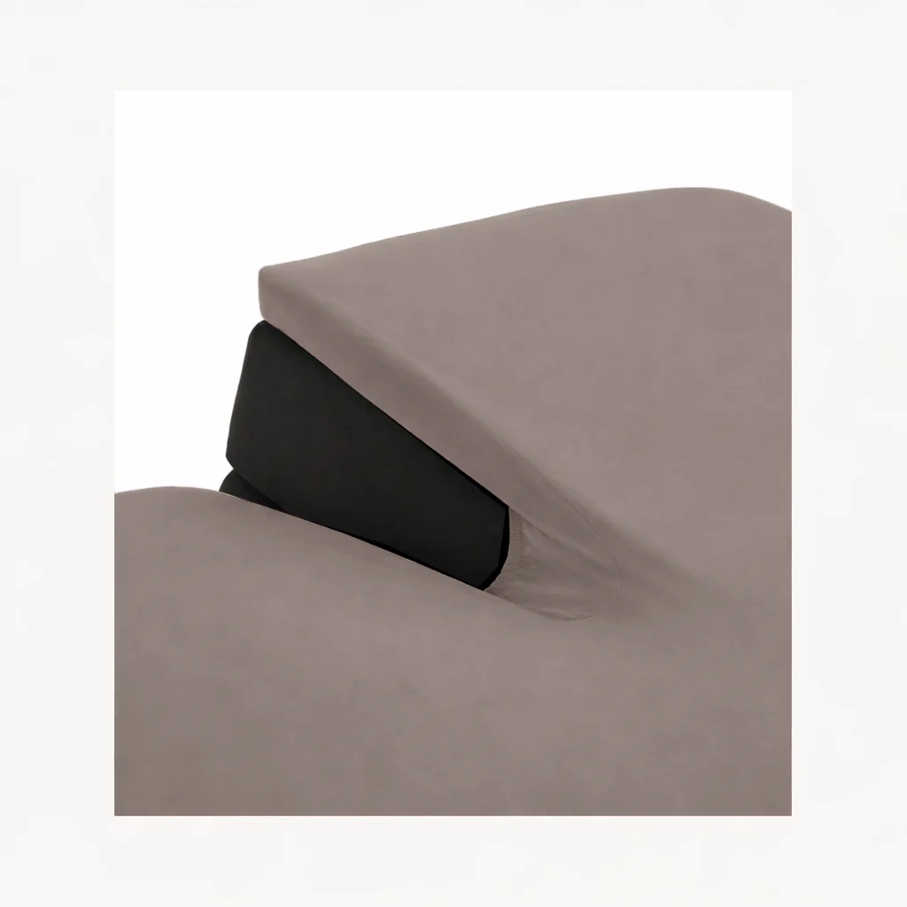 Splittopper Hoeslaken Premium Dubbel Jersey Katoen Taupe - Image 7