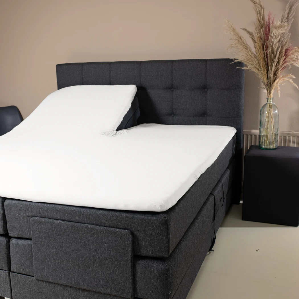 Splittopper Hoeslaken Premium Dubbel Jersey Katoen Wit - Image 6