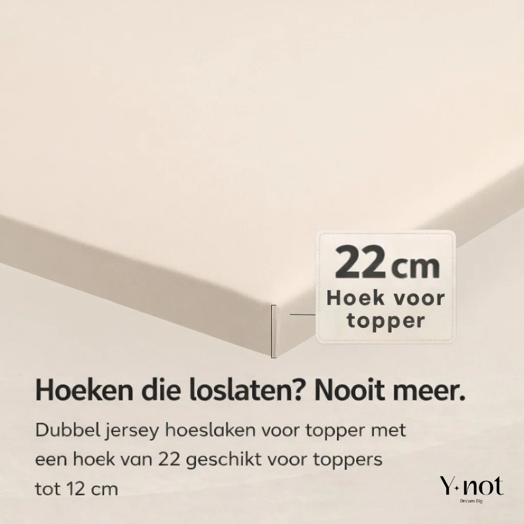 Topper Hoeslaken Katoen Satijn Premium Zand - Image 3