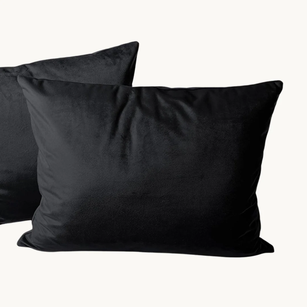 Y-NOT Kussenslopen Velvet Zwart 60x70 cm 2-pack - Image 2