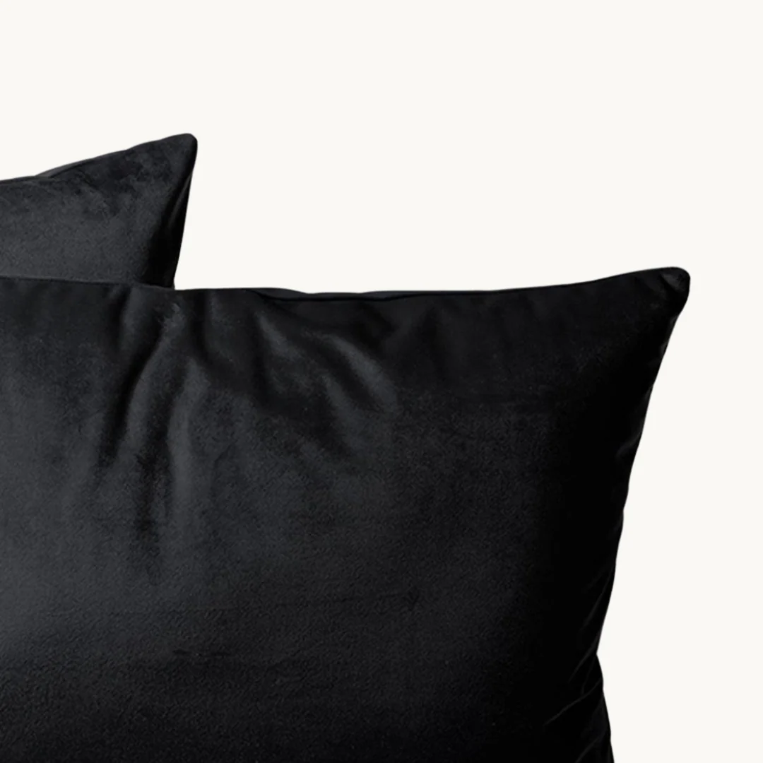 Y-NOT Kussenslopen Velvet Zwart 60x70 cm 2-pack - Image 4