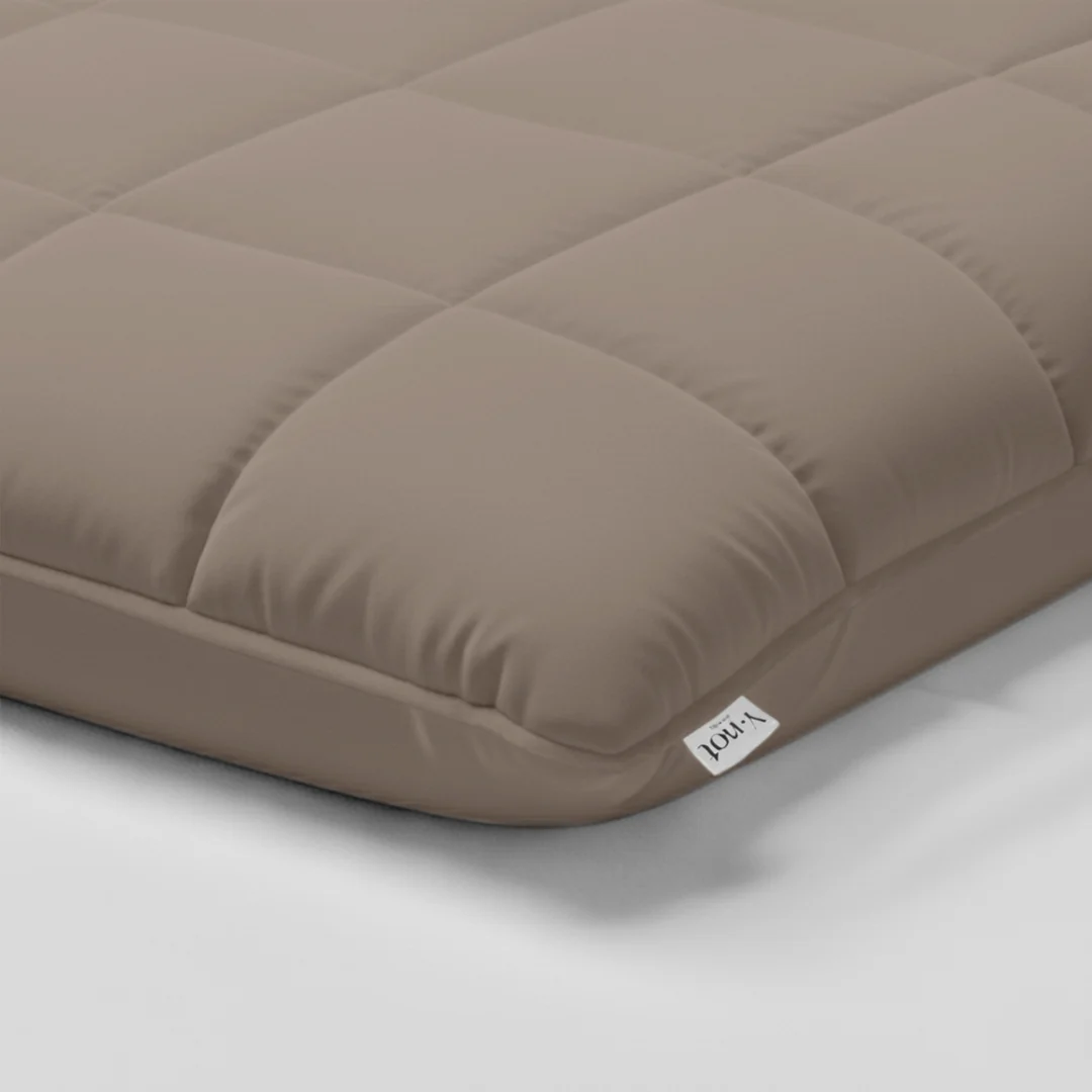 Y-NOT Kussenslopen Vol & Gevoerd Mat Satijn Taupe/Grey 2-Pack 60x70 cm - Image 4