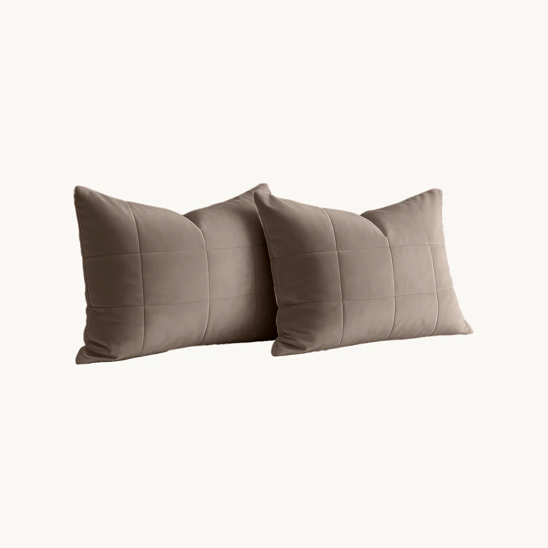 Y-NOT Kussenslopen Vol & Gevoerd Velvet Taupe/Grey 2-Pack 60x70 cm