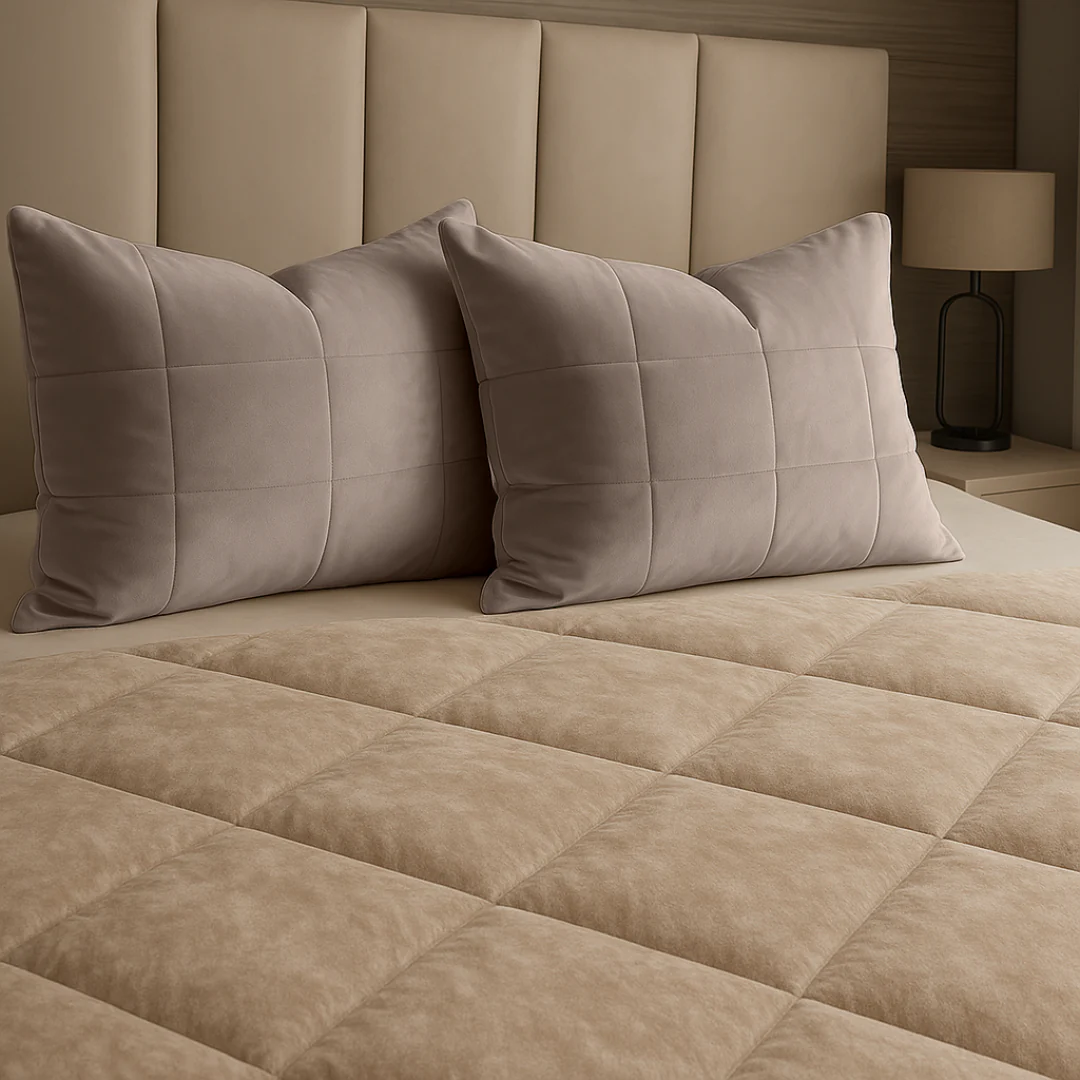 Y-NOT Kussenslopen Vol & Gevoerd Velvet Taupe/Grey 2-Pack 60x70 cm - Image 2