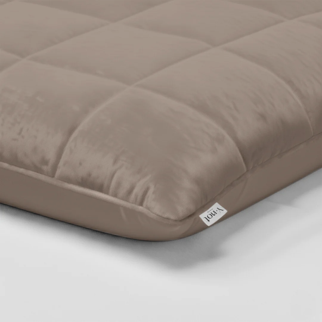 Y-NOT Kussenslopen Vol & Gevoerd Velvet Taupe/Grey 2-Pack 60x70 cm - Image 4