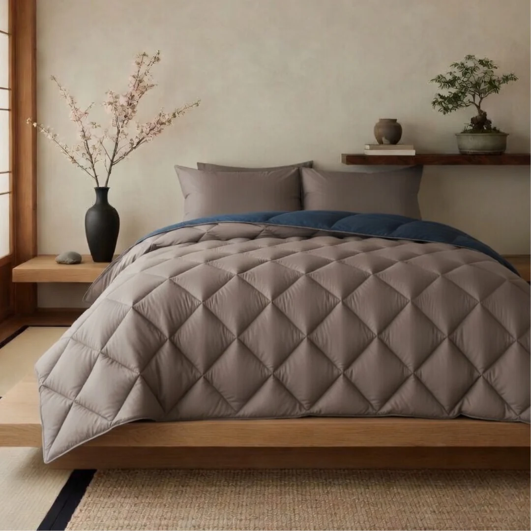 Y-NOT All Year Dekbed Bluestone / Taupe - Image 3