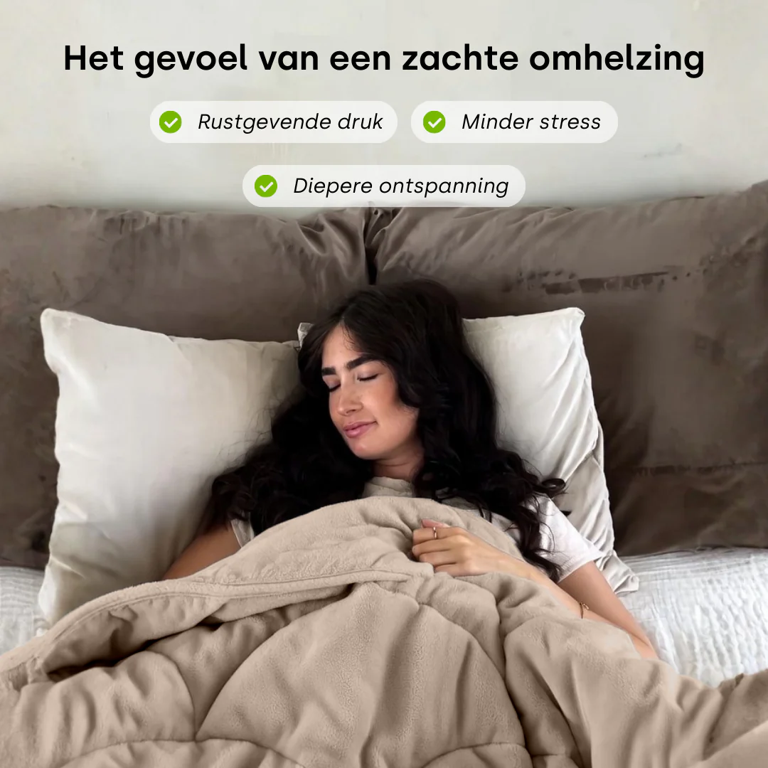 Y-NOT Verzwaringsdeken Velvet Taupe - Image 3