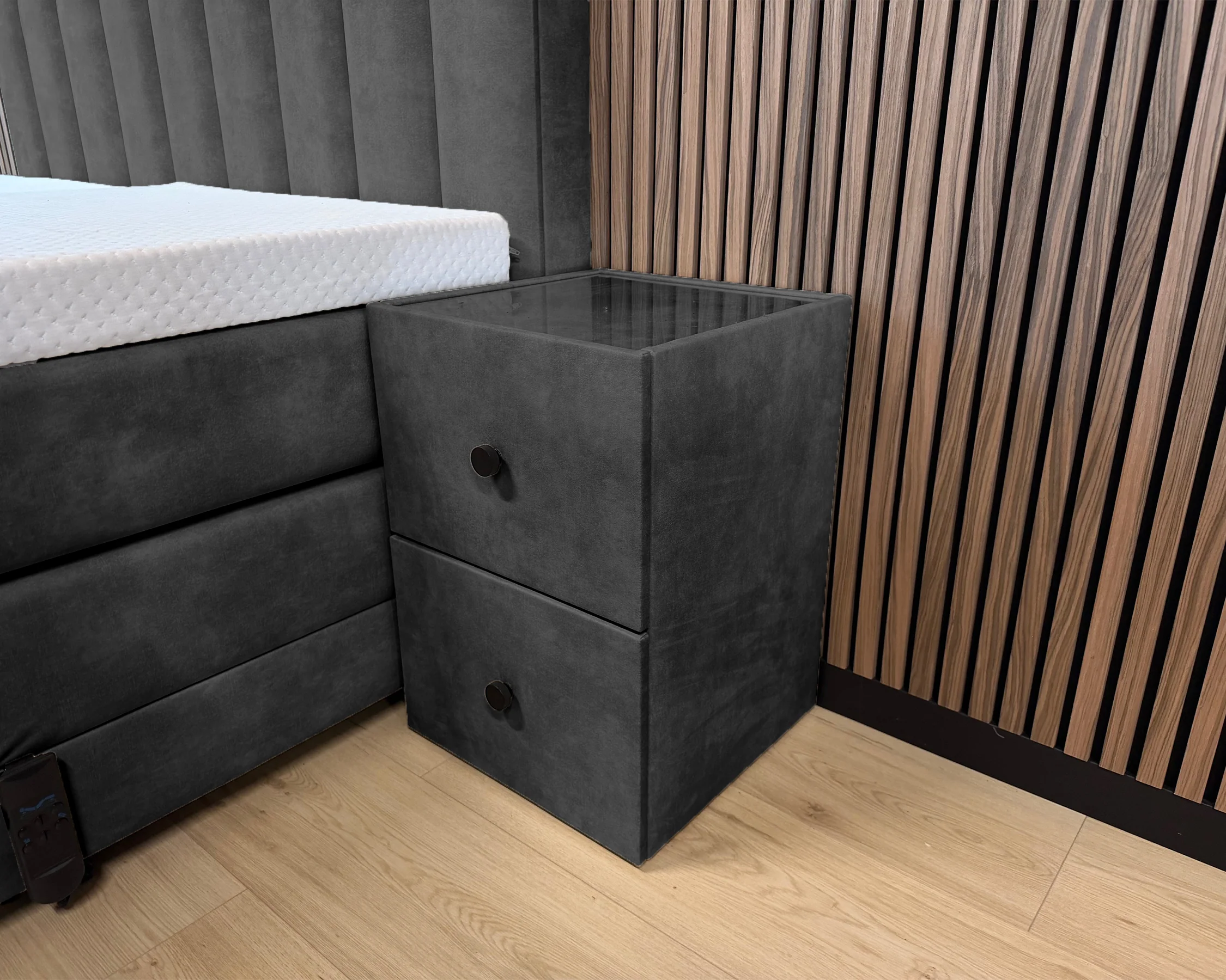 Y-NOT - Elektrische Boxspring - Japandi Rondo - Complete set - Nº32 Antraciet - Image 6