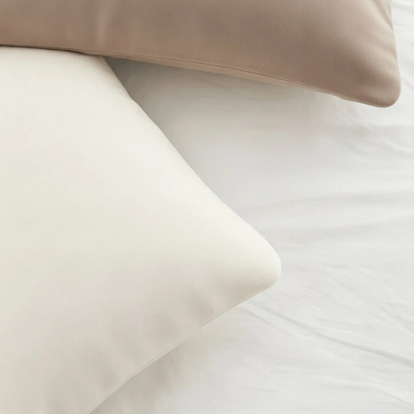 Y-NOT Kussenslopen Jersey Flannel Taupe/Creme 60x70 cm 2-pack - Image 2